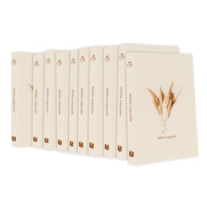 Kit 10 Bíblias Sagrada Trigo | NVA | Capa Brochura