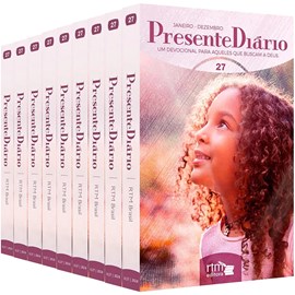 Kit 10 Livros | Devocional Presente Diário | Vol 27 | Capa Brochura Tradicional Feminina