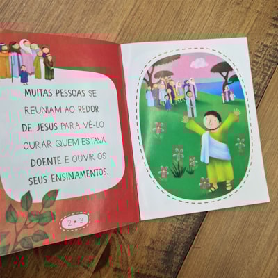 Segunda imagem do produto Kit 12 Mini Livros Histórias da Bíblia
