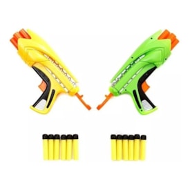 Segunda imagem do produto Kit 2 Pistola Arma Elite Dardos Gatilho Estilo Nerf Comando