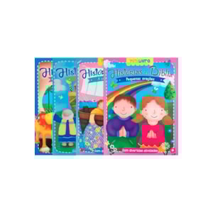 Kit 4 Mini Livros Histórias da Bíblia