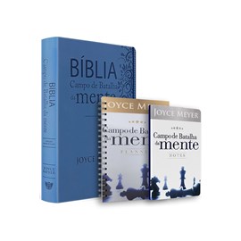 Kit Bíblia Campo de Batalha da Mente Azul