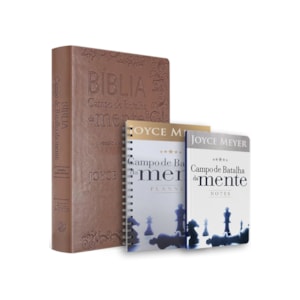 Kit Bíblia Campo de Batalha da Mente Marrom