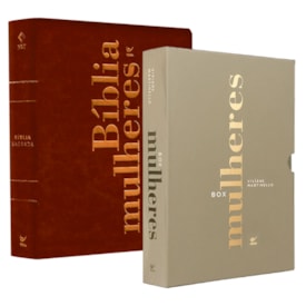 Kit Bíblia Mulheres Capa Luxo Marrom NVT + Box Mulheres Viviane Martinello Capa Dura Luxo