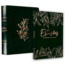 Kit Bíblia Mulheres Floral Verde Musgo NVT + Planner Estações Floral Viviane Martinello
