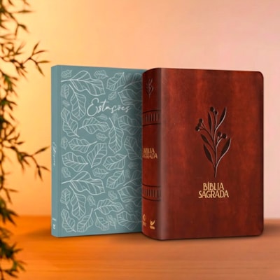 Segunda imagem do produto Kit Bíblia Mulheres | NVT | Oliveira Marrom + Planner Estações Jardim | Viviane Martinello