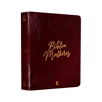 Segunda imagem do produto Kit Box Mulheres Viviane Martinello Capa Dura Luxo + Bíblia Mulheres Folhas Vinho NVT