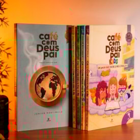Segunda imagem do produto Kit Café Com Deus Pai 2026  + Café Com Deus Pai Kids 4 Volumes | Junior Rostira
