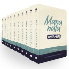 Kit de 10 Bíblia Sagrada Maranata | NVT | letra Normal | Capa Dura