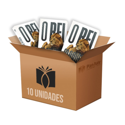 Segunda imagem do produto Kit de 10 Bíblia Sagrada Rei Glorioso | NVT | letra Normal | Capa Flexível