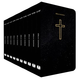 Kit de 10 Bíblia Sagrada Salvos pela graça | NVI | Letra Normal | Capa Dura
