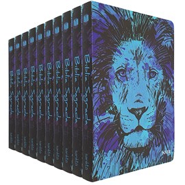 Kit de 10 Bíblias Leão Azul | NVI | Letra Normal | Capa Flexível