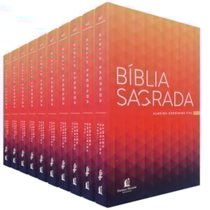 Kit de 10 Bíblias Prisma Coral | ACF | Letra Normal | Brochura