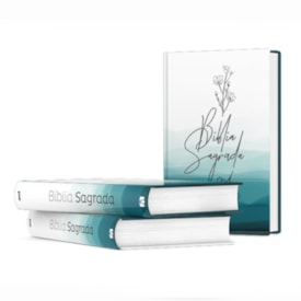 Kit de 10 Bíblias Sagrada Flor Azul Evangelismo | ACF | Letra Maior | Capa Dura