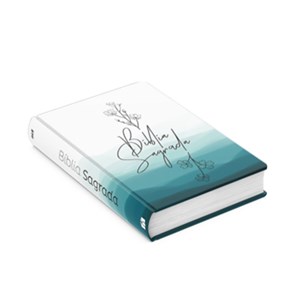 Kit de 10 Bíblias Sagrada Flor Azul Evangelismo | ACF | Letra Maior | Capa Dura
