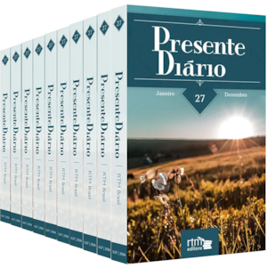 Kit de 10 Livros | Devocional Presente Diário Mini | Vol 27 | Capa Brochura Paisagem