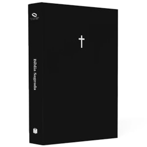 Segunda imagem do produto Kit Dia dos Pais - Bíblia Sagrada Cruz Preta | NAA | Letra Normal | Capa Dura + Devocional As Promessas de Deus