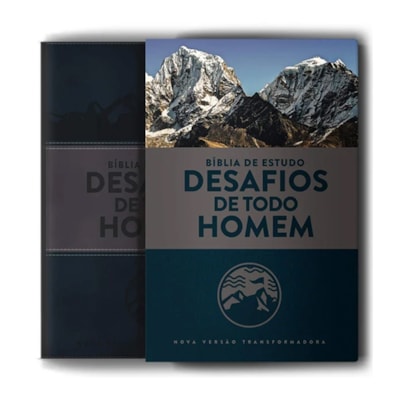 Segunda imagem do produto Kit Dia dos Pais - Bíblia Sagrada de Estudo Desafios de Todo Homem | NVT | Azul + Preciosas Promessas de Deus | Barcos