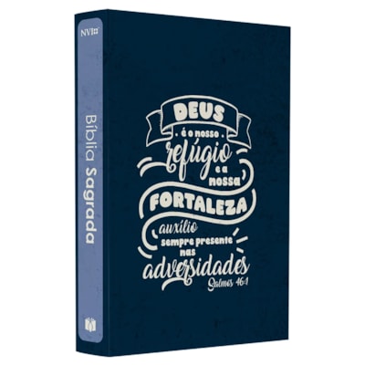 Segunda imagem do produto Kit Dia dos Pais - Bíblia Sagrada Lettering | NVI | Capa Brochura Azul + Devocional As Promessas de Deus | Carlito Paes