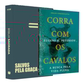 Kit Dia dos Pais - Corra Com Os Cavalos + Bíblia Sagrada Capa Cruz | NVI | Capa Brochura Verde
