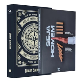 Kit Dia dos Pais - Seja Homem | Telmo Martinello + Bíblia Sagrada Bússola | NAA | Letra Normal | Capa Dura