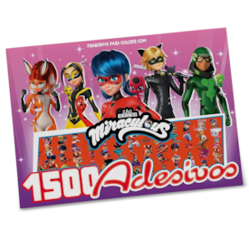 Ladybug | Prancheta para Colorir com 1500 Adesivos | Miraculous