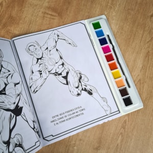 Segunda imagem do produto Liga da Justica Livro para Pintar com Aquarela