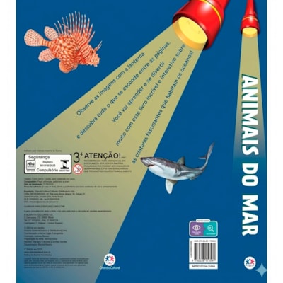 Segunda imagem do produto Livro Animais do Mar | Com Lanterna
