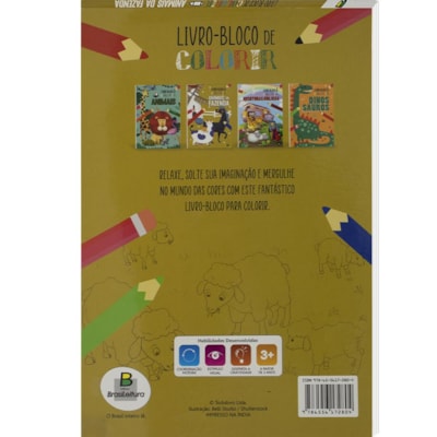 Segunda imagem do produto Livro-Bloco de Colorir: Animais da Fazenda | Todolivro