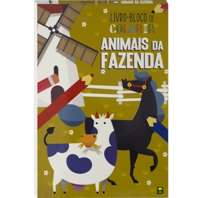 Livro-Bloco de Colorir: Animais da Fazenda | Todolivro