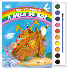 Livro com Aquarela A arca de Noé