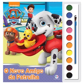 Livro de colorir com aquarela - Patrulha Canina - A competição de Marshall  - Aquarela Livros