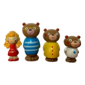 Segunda imagem do produto Livro Com Cenário Cachinhos Dourados e os Três Ursos | Com 4 Personagens