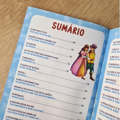 Livro Contos de Fadas Nilíngues | 500 Palavras para Aprender Inglês