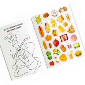 Segunda imagem do produto Livro de Colorir | 1001 Adesivos | Alimentos