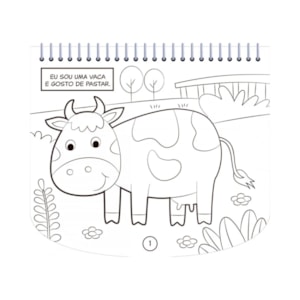 Segunda imagem do produto Livro de Colorir Com Canetinhas | Animais da Fazenda