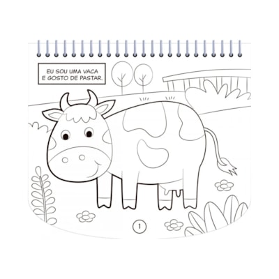 Segunda imagem do produto Livro de Colorir Com Canetinhas | Animais da Fazenda