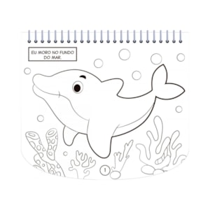 Segunda imagem do produto Livro de Colorir Com Canetinhas | Animais do Mar