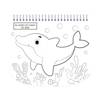 Segunda imagem do produto Livro de Colorir Com Canetinhas | Animais do Mar