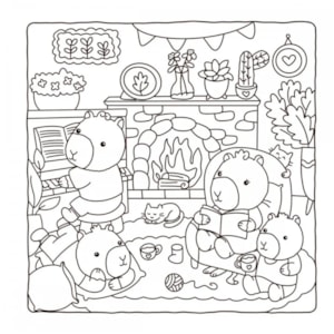 Segunda imagem do produto Livro de Colorir | Lovely Capybaras