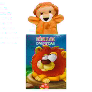 Livro Fábulas Divertidas | O Leão Não Queria Ser o Rei da Selva | Com Fantoche