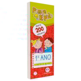 Livro Flash Cards Pense Rápido | 1° Ano | A Partir de 6 Anos