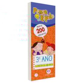 Livro Flash Cards Pense Rápido | 3° Ano | A Partir de 8 Anos