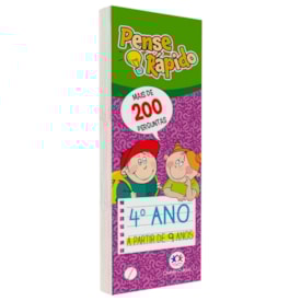 Livro Flash Cards Pense Rápido | 4° Ano | A Partir de 9 Anos