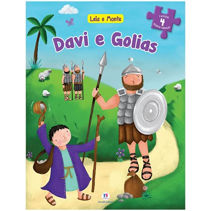 Livro Leia e Monte Davi e Golias