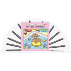 Livro Para Colorir Com Canetinhas | Cute Vibes And Capybaras