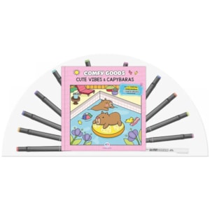 Livro Para Colorir Com Canetinhas | Cute Vibes And Capybaras