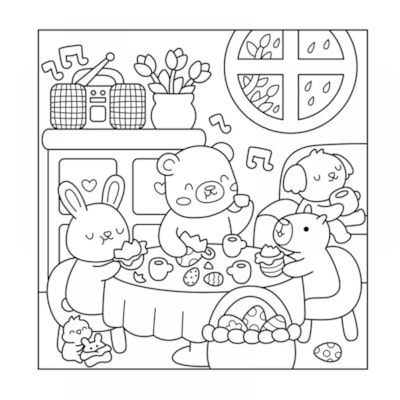 Segunda imagem do produto Livro Para Colorir Com Canetinhas | Cute Vibes And Capybaras