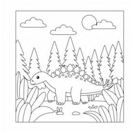 Segunda imagem do produto Livro Para Colorir Com Canetinhas | Dinos World