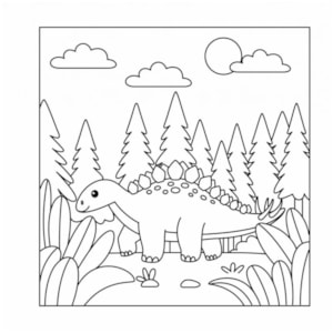 Segunda imagem do produto Livro Para Colorir Com Canetinhas | Dinos World